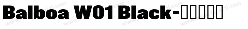 Balboa W01 Black字体转换